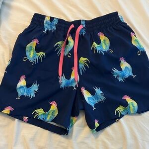 Chubbies size small rooster swim trunks